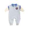 Baby Onesies Striped Male Baby Newborn Clothes Baby Autumn Clothes - Blue