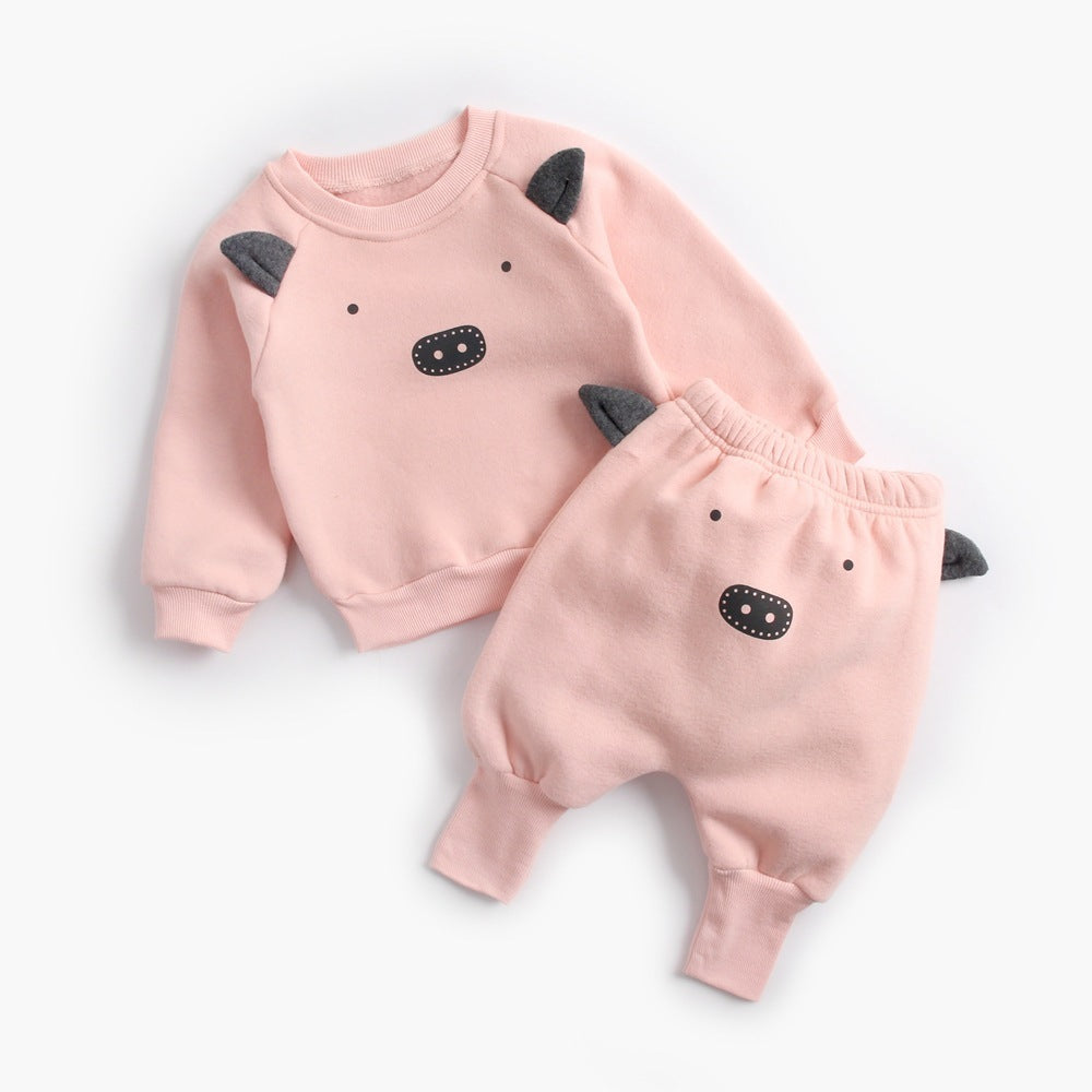 Baby Plus Velvet Sweater Suit - Baby Plus Velvet Sweater Suit for Tiny Trendsetters