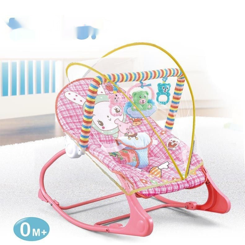 Baby Rocking Chair with Mosquito Net for 0-36 Months in Green and Powder Colors - Tiny Sleepers baby rocking chair
