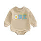 Baby Rompers Letters Golden Edge Embroidery - Baby Rompers with Bling for Tiny Trendsetters