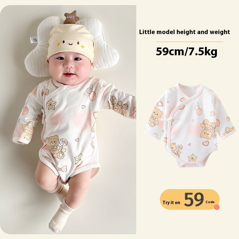 Baby Rompers Spring And Autumn Boneless Class A Pure Cotton Rompers - Boneless Baby Rompers for Fashionably Comfy Tots