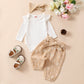 Baby Simple And Versatile Bow Three Piece Set - Bowtiful Baby Set for Every Season and Occasion