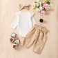 Baby Simple And Versatile Bow Three Piece Set - Bowtiful Baby Set for Every Season and Occasion