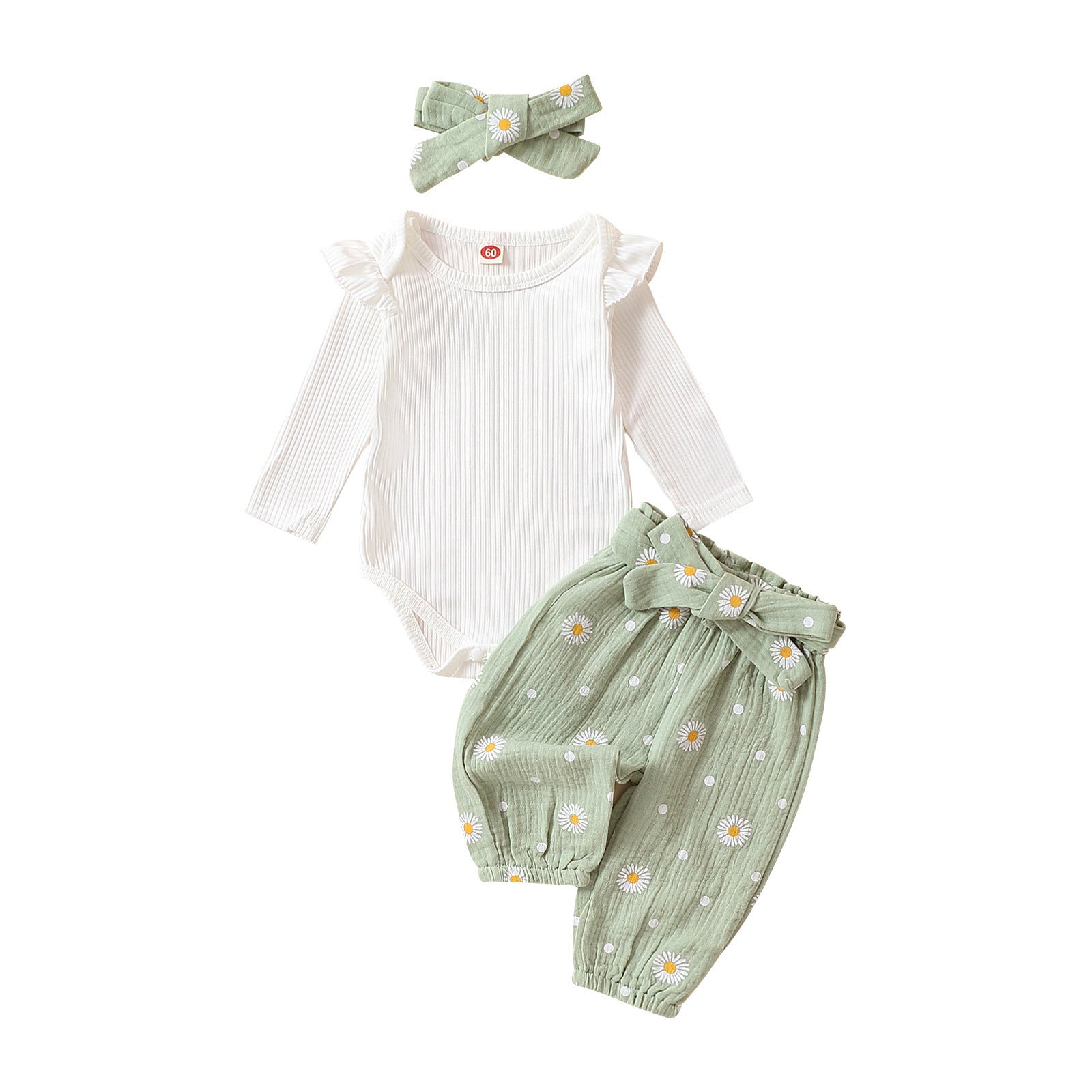 Baby Simple And Versatile Bow Three Piece Set - Bowtiful Baby Set for Every Season and Occasion