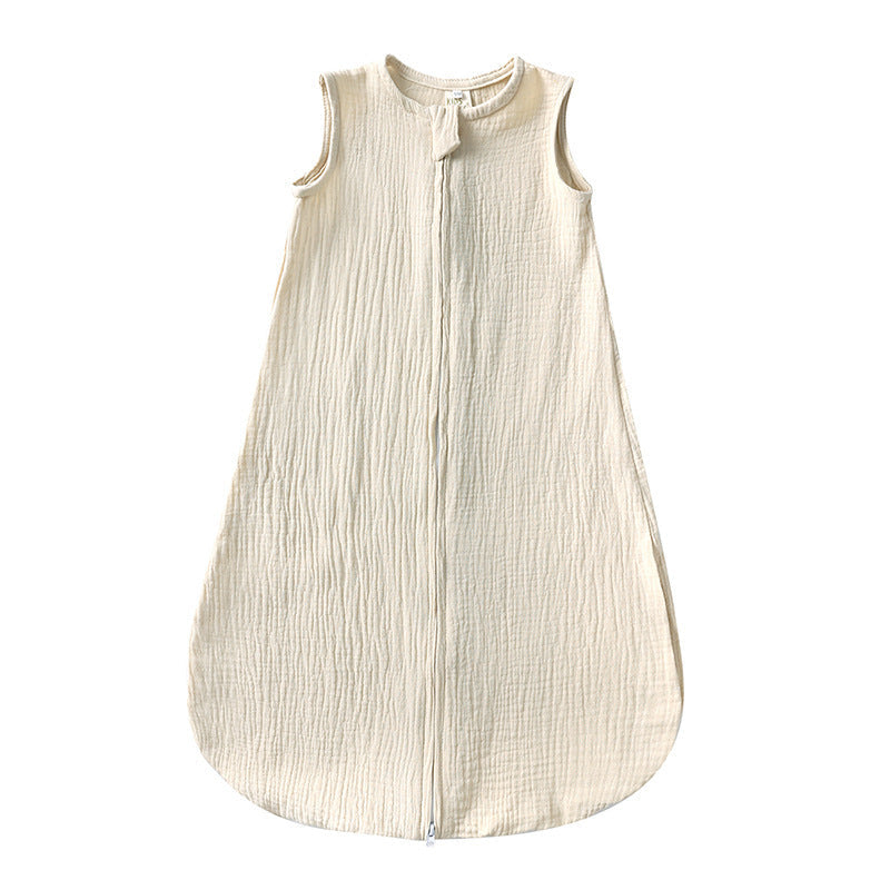 Baby Sleeping Bag Cotton Linen Solid Color Vest Style - Baby Sleeping Bag Vest Style for Tiny Dreamers