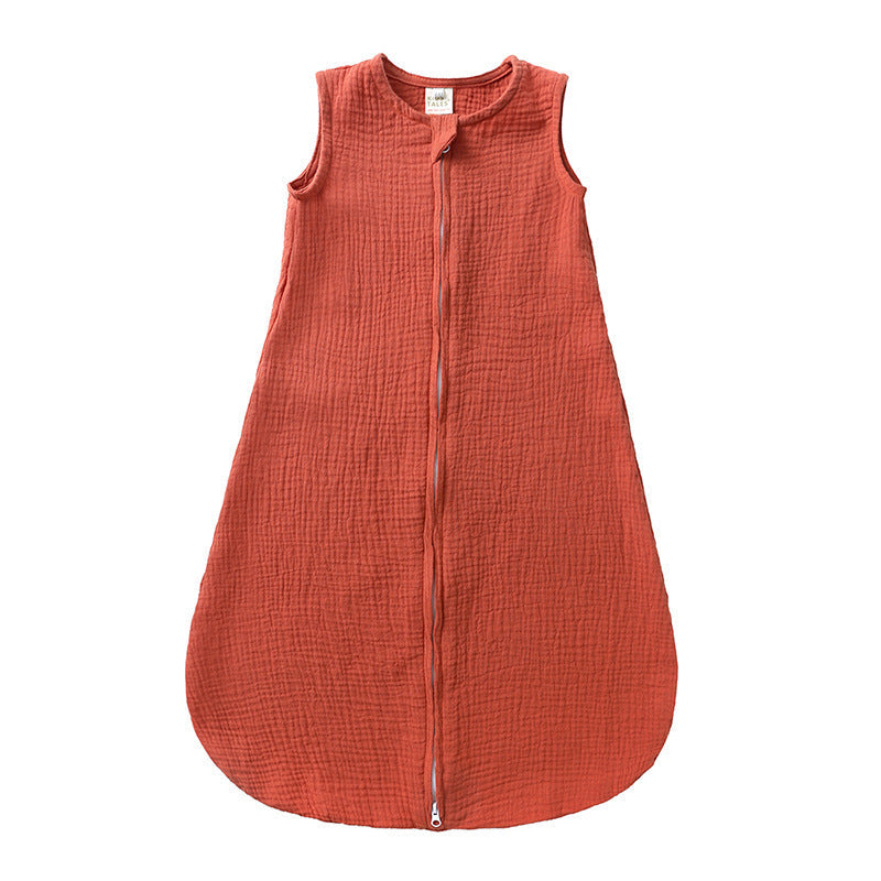 Baby Sleeping Bag Cotton Linen Solid Color Vest Style - Baby Sleeping Bag Vest Style for Tiny Dreamers