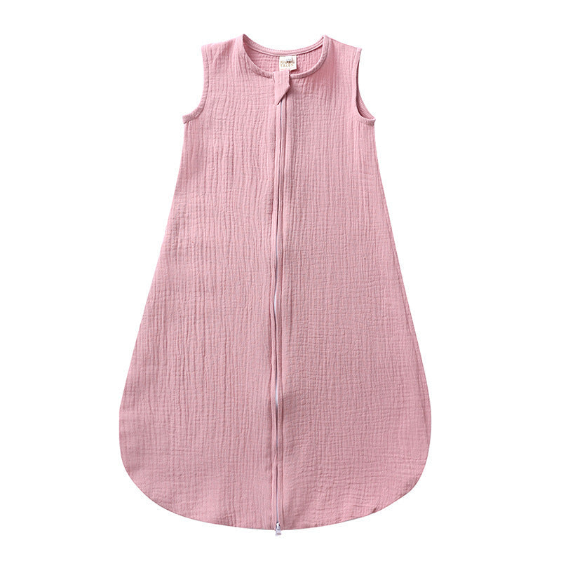 Baby Sleeping Bag Cotton Linen Solid Color Vest Style - Baby Sleeping Bag Vest Style for Tiny Dreamers