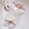 Baby Sleeping Bag Envelope for Newborn Baby Winter Swaddle Blanket - Beige