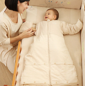 Baby Sleeping Bag Is Universal In All Seasons - Universal Baby Sleeping Bag in Colored Cotton Zipper Style