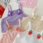 Baby Strawberry Onesie 0-2 Years Old Summer Baby Girl Small Flower Sling Baby Sleeveless Leotard - Tiny Strawberry