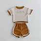 Baby Suit Summer Waffle Bear Two-piece Set - Waffle Bear Baby Suit Perfect for Summer Shenanigans