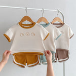 Baby Suit Summer Waffle Bear Two-piece Set - Waffle Bear Baby Suit Perfect for Summer Shenanigans