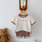 Baby Suit Summer Waffle Bear Two-piece Set - Waffle Bear Baby Suit Perfect for Summer Shenanigans