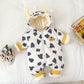 Baby Thickened Warm Jumpsuit Cotton-padded Clothes - Baby Cows Love This Silly Warm Jumpsuit