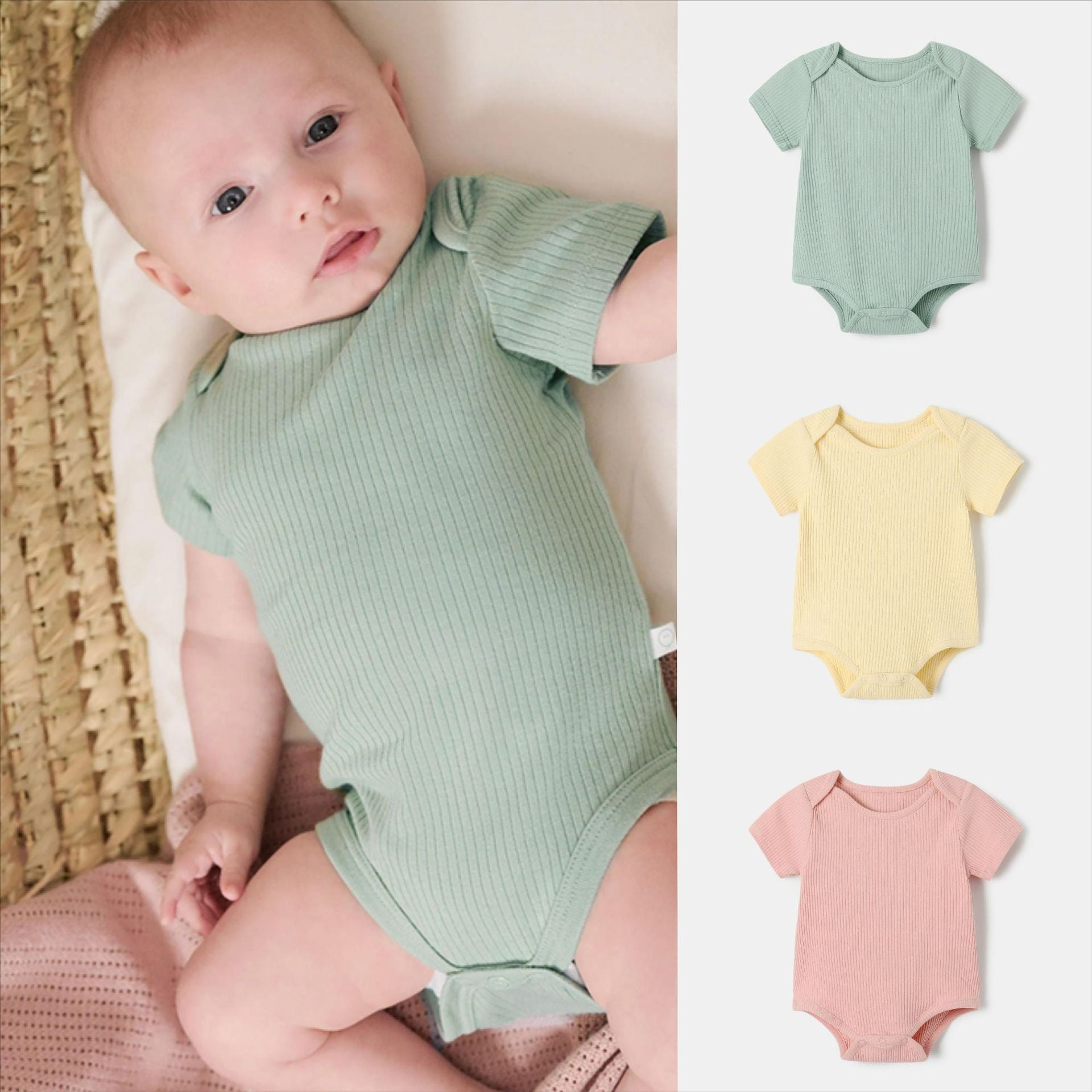 Baby Thin Pajamas Solid Color Romper - Soft and Snug Baby Pajamas for Tiny Terrors