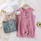 Baby Vest Short Sleeve Rompers New Cotton Double-layer Gauze - Adorable Vest Gauze Rompers for Tiny Trendsetters