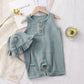 Baby Vest Short Sleeve Rompers New Cotton Double-layer Gauze - Adorable Vest Gauze Rompers for Tiny Trendsetters