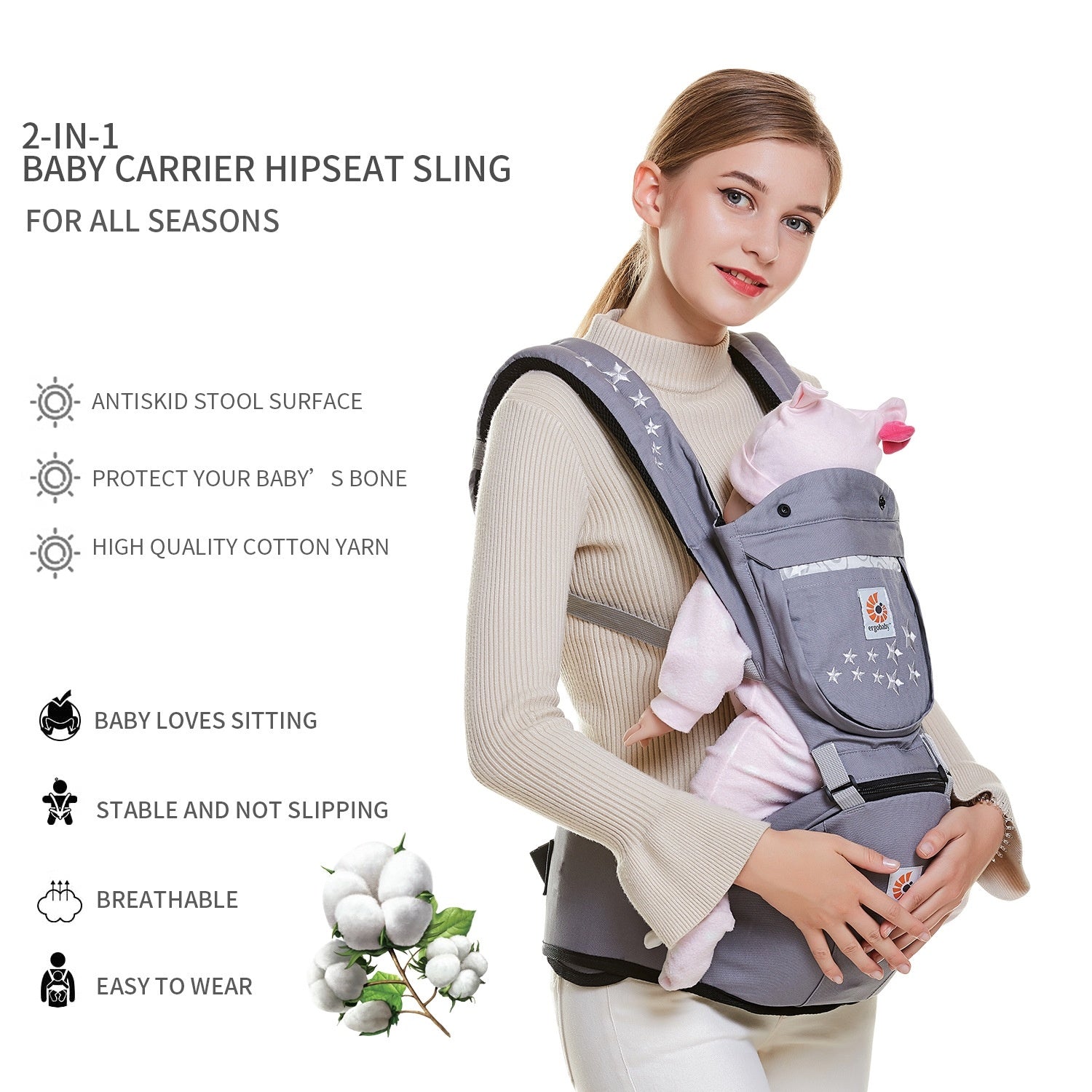 Baby waist stool multifunctional carrier - Carry Your Baby Like a Pro With This Waist Stool