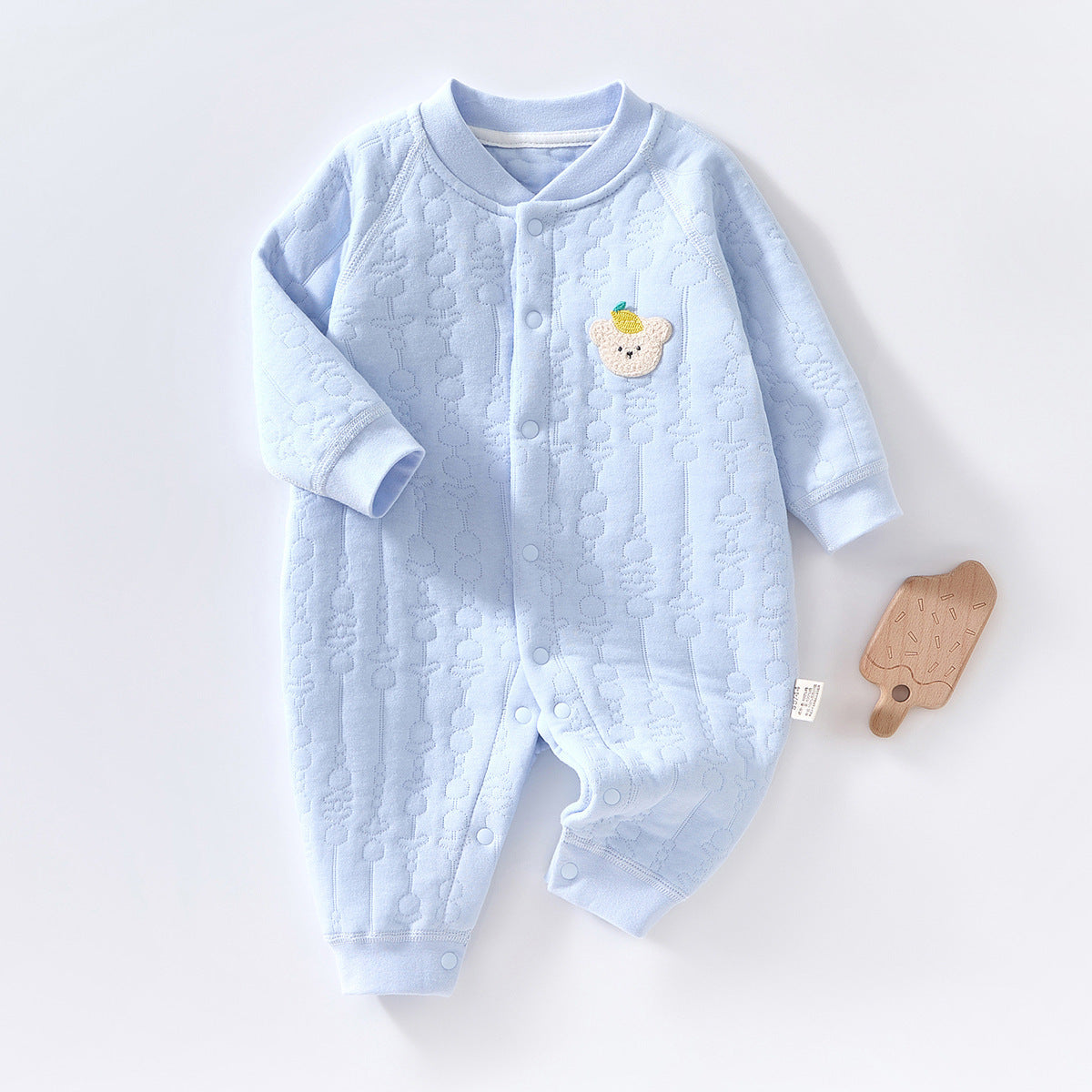 Baby Warm Jumpsuit with Thick Cotton Fabric for Winter Comfort - Snug as a Bug in Our Quilted baby warm jumpsuit