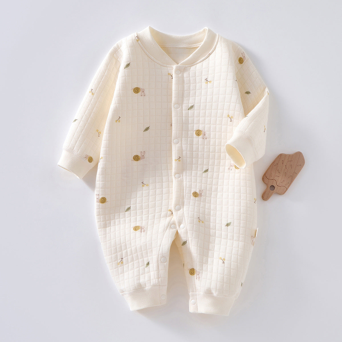 Baby Warm Jumpsuit with Thick Cotton Fabric for Winter Comfort - Snug as a Bug in Our Quilted baby warm jumpsuit