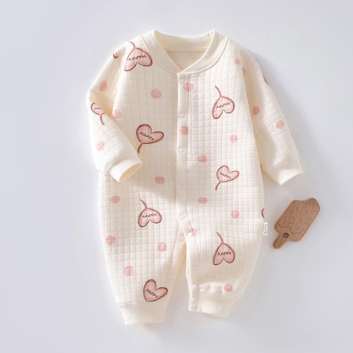 Baby Warm Jumpsuit with Thick Cotton Fabric for Winter Comfort - Snug as a Bug in Our Quilted baby warm jumpsuit