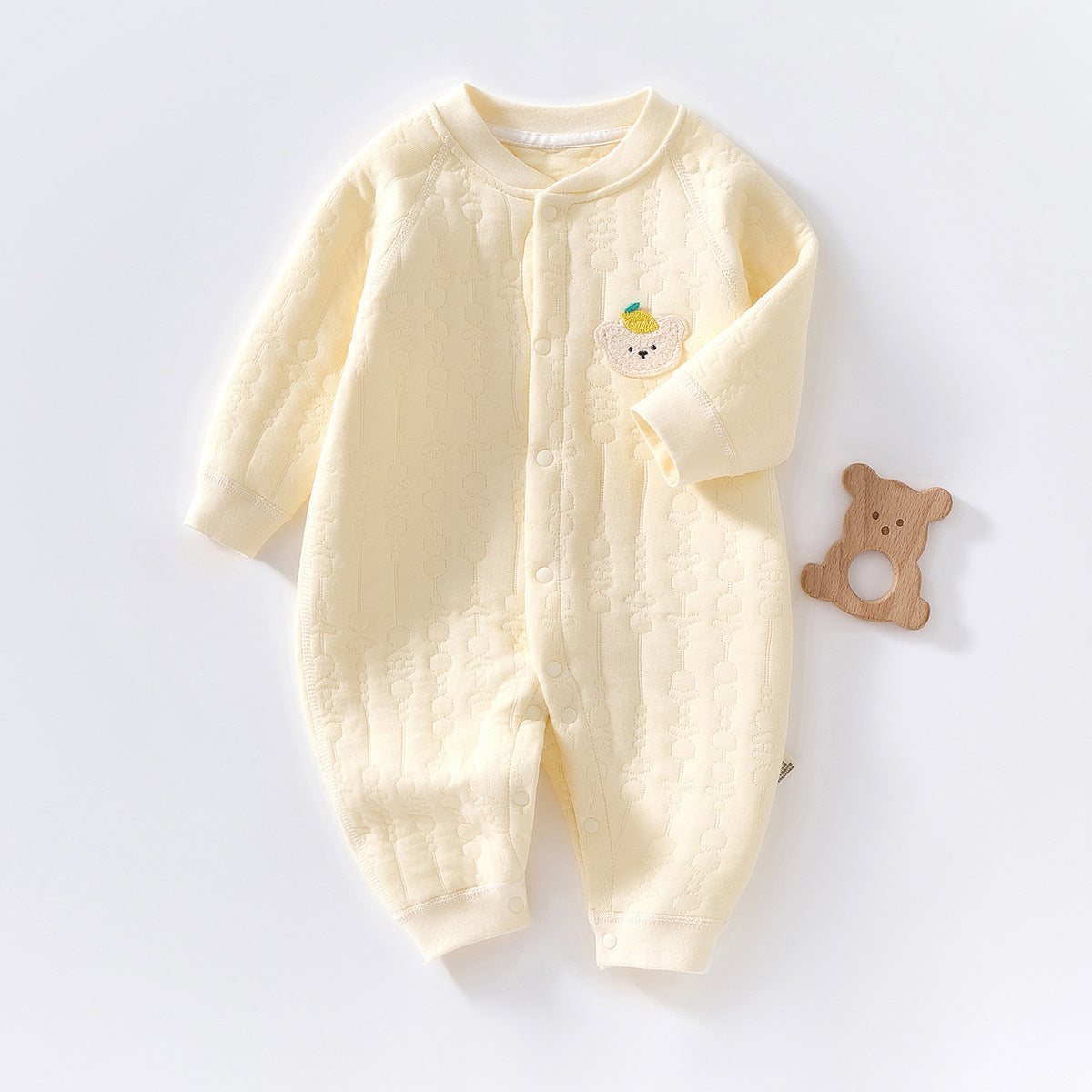 Baby Warm Jumpsuit with Thick Cotton Fabric for Winter Comfort - Snug as a Bug in Our Quilted baby warm jumpsuit