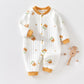 Baby Warm Jumpsuit with Thick Cotton Fabric for Winter Comfort - Snug as a Bug in Our Quilted baby warm jumpsuit
