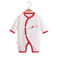 Baby’s Cotton Long-sleeved Lace-up Butterfly Jumpsuit - Baby’s Cotton Long-sleeved Jumpsuit with Red Heart