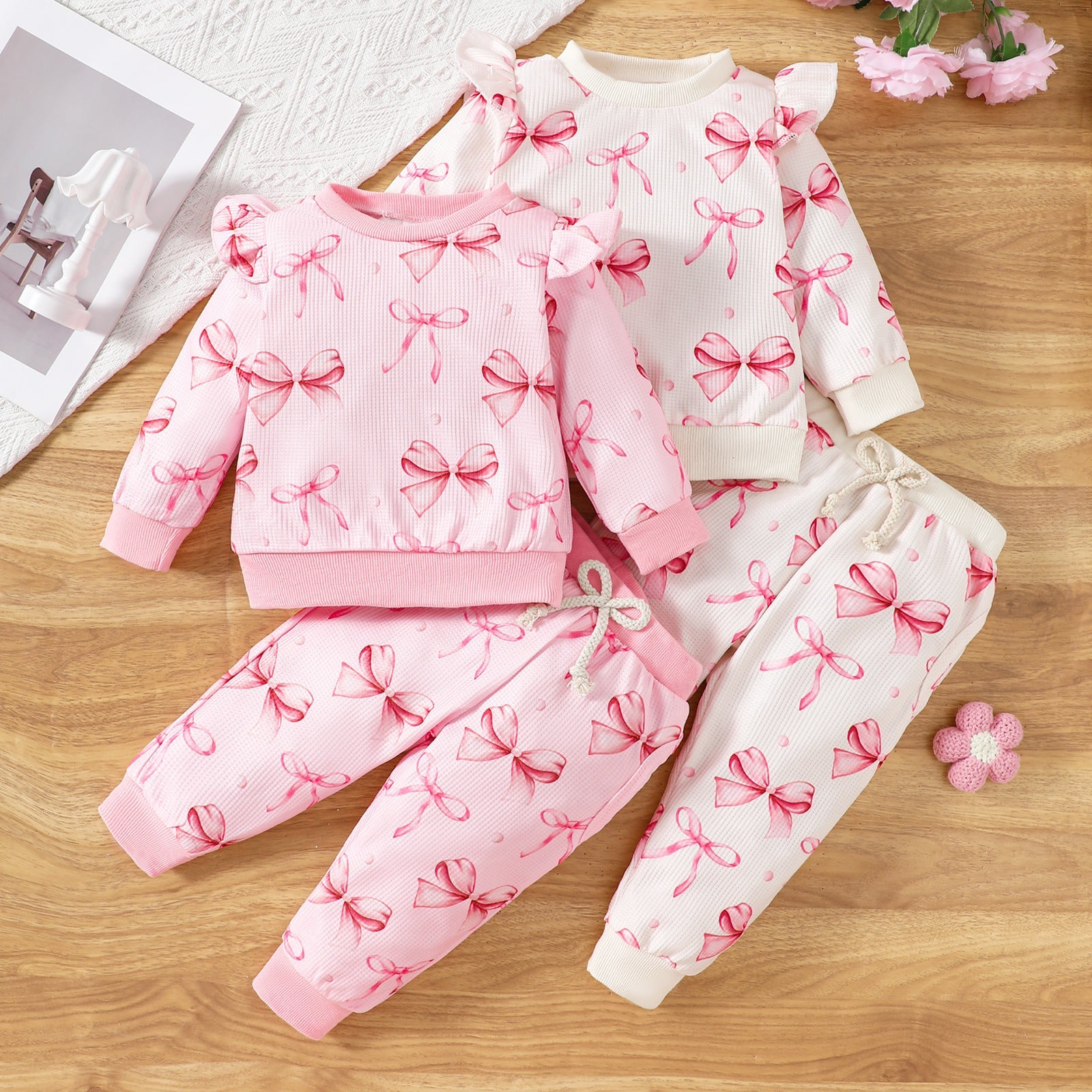 Baby’s Cute Butterfly Print Sweater Trousers Suit - Babysaurus in Style with Butterfly Sweater Trousers