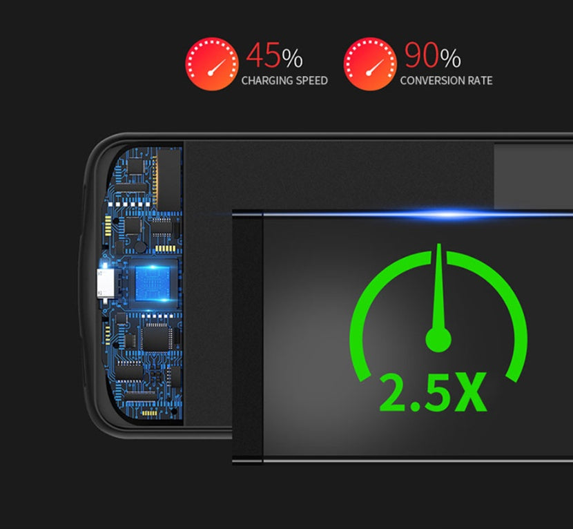 Back clip battery charging treasure s8s9 fast charge wireless large capacity mobile power phone case - Back Clip