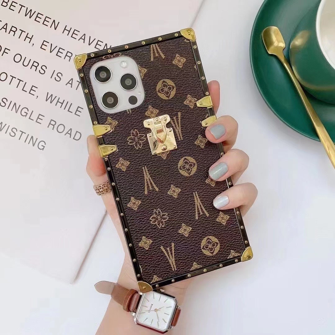 Back Cover Square Leather Phone Case - Back Cover Square Leather Phone Case for iPhone Models