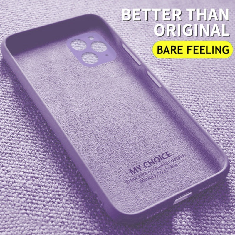 Back Cover Type Simple Liquid Silicone Phone Case - Simple Liquid Silicone Phone Case Cover Type Options