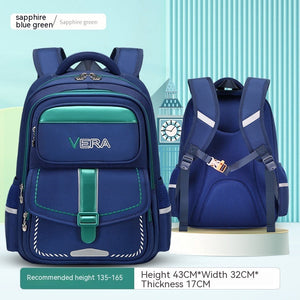 Polyester Stripes School Lining Making Kit for United States CHF Users - Protect Your Spine in Sapphire Blue Pink Style