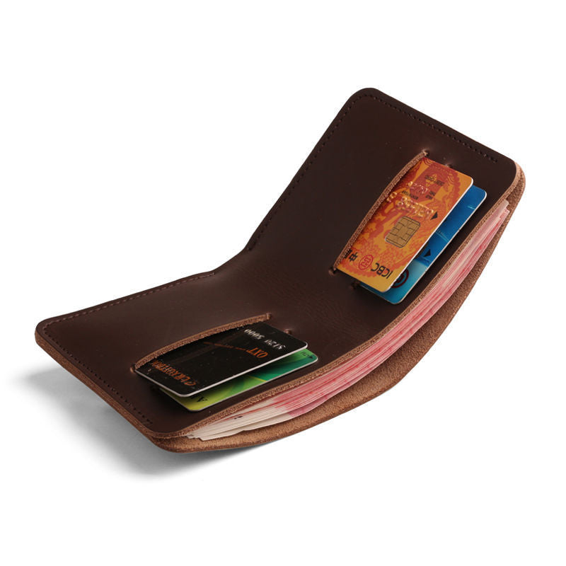 Men’s Short Two-layer Leather Wallet - Snazzy Two-Layer Wallet for Men Who Lounge in Style