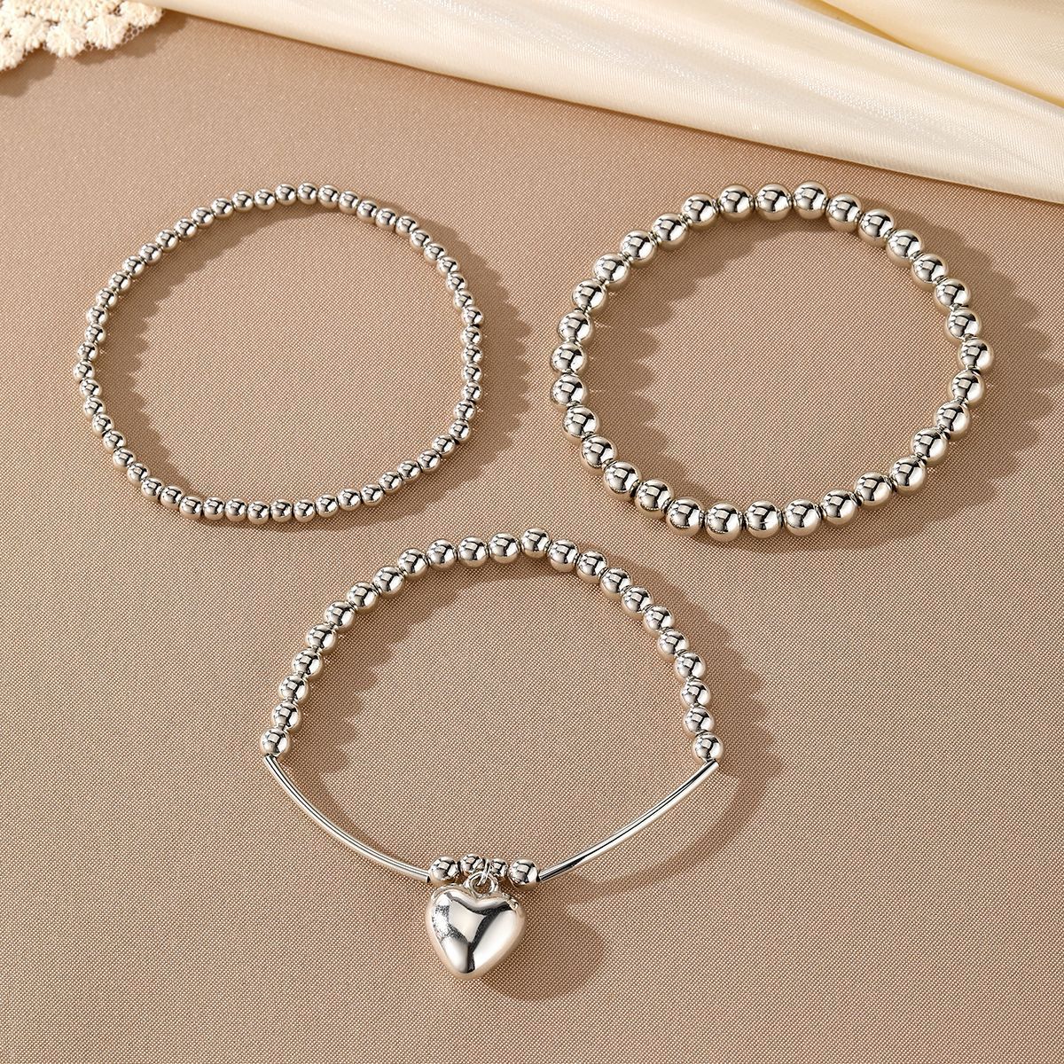 Ball Bracelet 3-piece Set Exaggerated Multi-layer - Ball Bracelet 3-Piece Set Exaggerated Multi-Layer