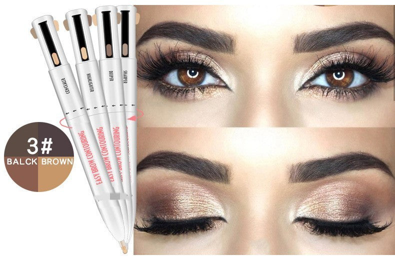 Ball Eyebrow Pencil with Four Colors for Vivid and Natural Brows - Teleplus ball eyebrow pencil