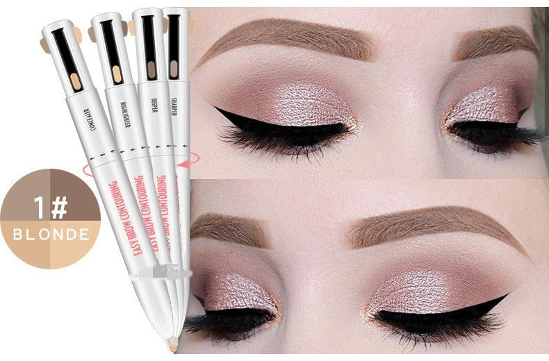 Ball Eyebrow Pencil with Four Colors for Vivid and Natural Brows - Teleplus ball eyebrow pencil
