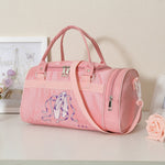 Polyester Women’s Handbag with Embroidery and Internal Mobile Phone Pouch - Ballet Dance Backpack for Pirouettes