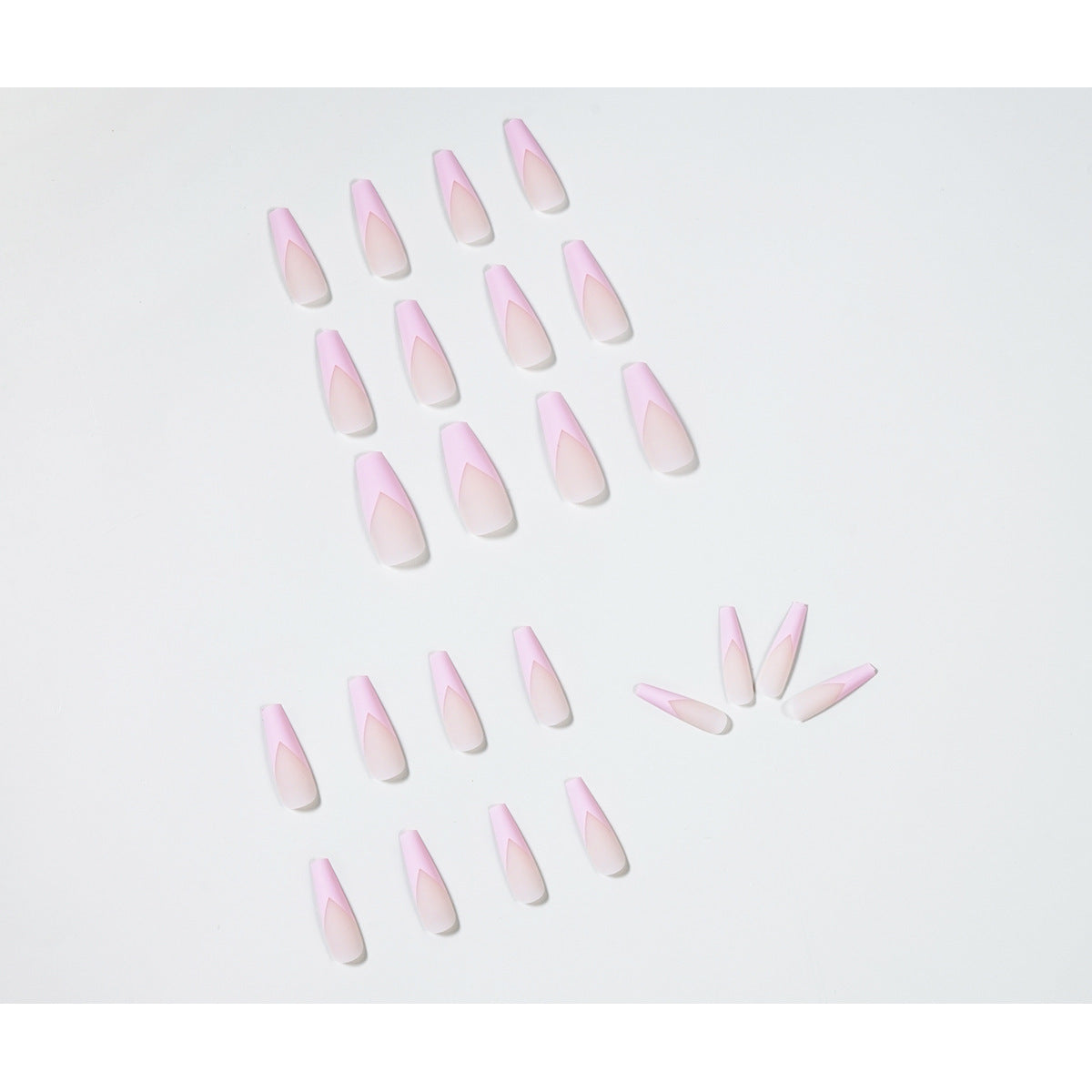Ballet Wear Manicure Net 24 Pieces Finished False Nails with Glue - Teleplus ballet wear manicure finished false nail
