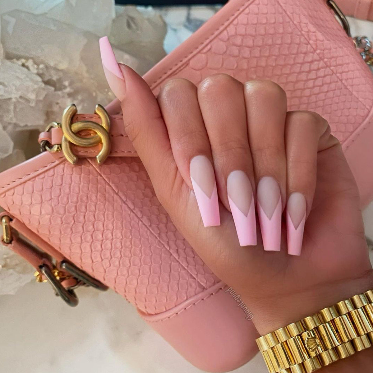 Ballet Wear Manicure Net 24 Pieces Finished False Nails with Glue - Teleplus ballet wear manicure finished false nail