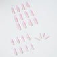 Ballet Wear Manicure Net 24 Pieces Finished False Nails with Glue - Teleplus ballet wear manicure finished false nail