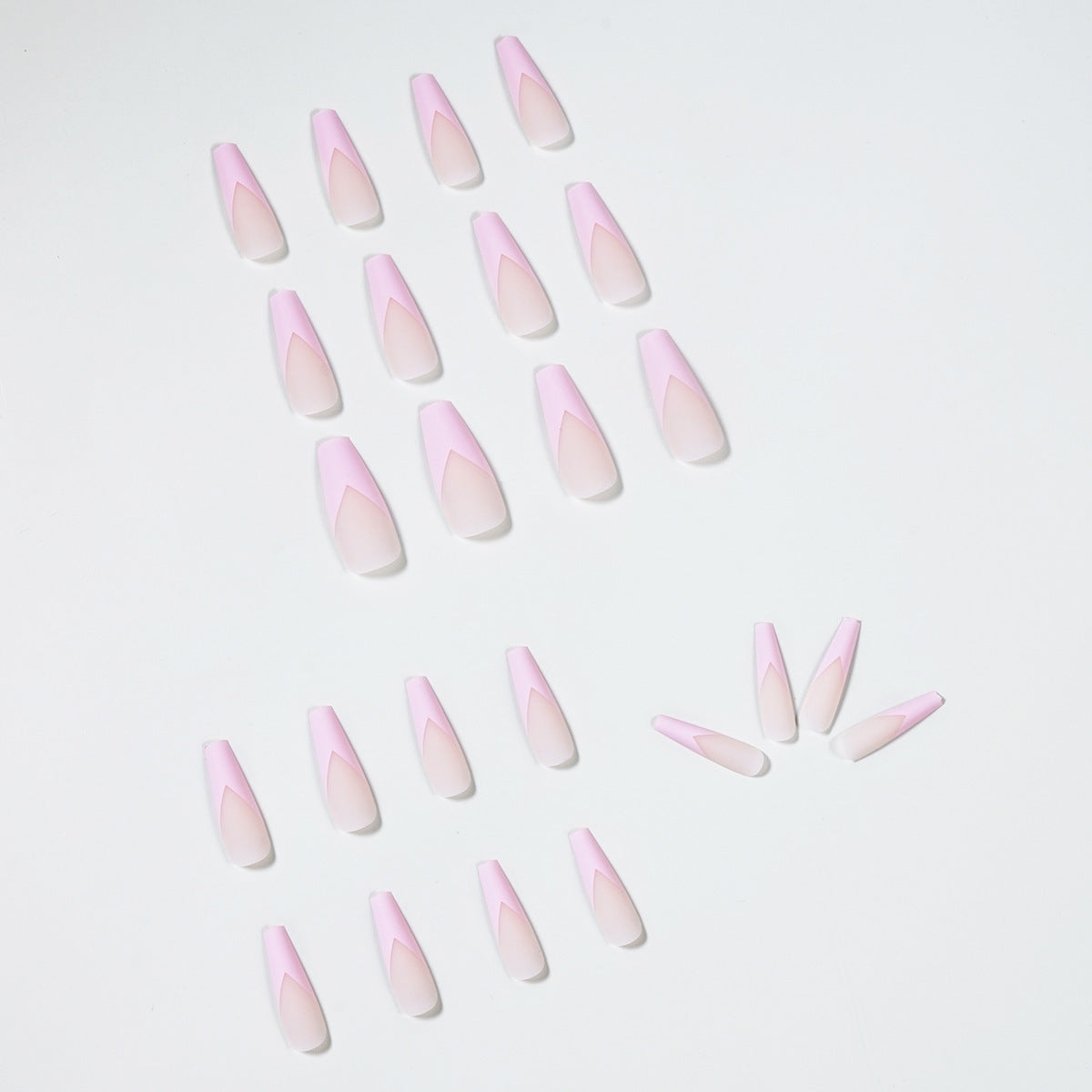 Ballet Wear Manicure Net 24 Pieces Finished False Nails with Glue - Teleplus ballet wear manicure finished false nail