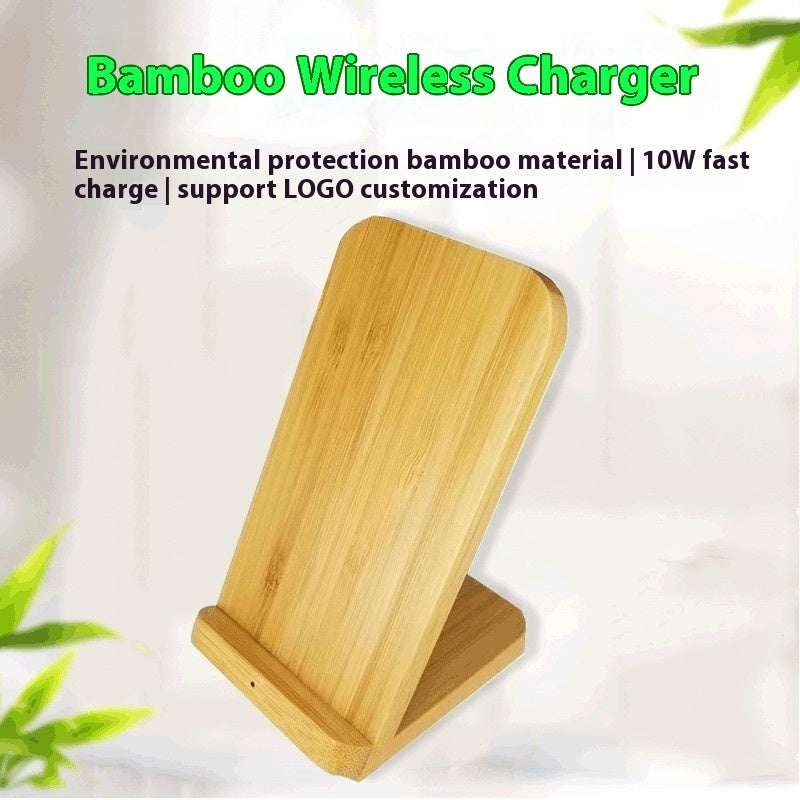 Bamboo 10W Smart Wireless Charger for United States | Eco-Friendly Charging - Charger: Power Up Without the Drama