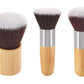 Bamboo Handle Flat Makeup Brush Set with Powder and Toothbrush Handles - Teleplus bamboo handle flat makeup brush