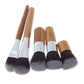 Bamboo Handle Makeup Brush Set with Storage Bag 11 Pieces - Teleplus bamboo handle makeup brush set