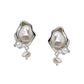 Baroque Pearl Stud Earrings Female Niche High-grade Irregular Silver Needle - Baroque Pearl Studs for Fancy Ears