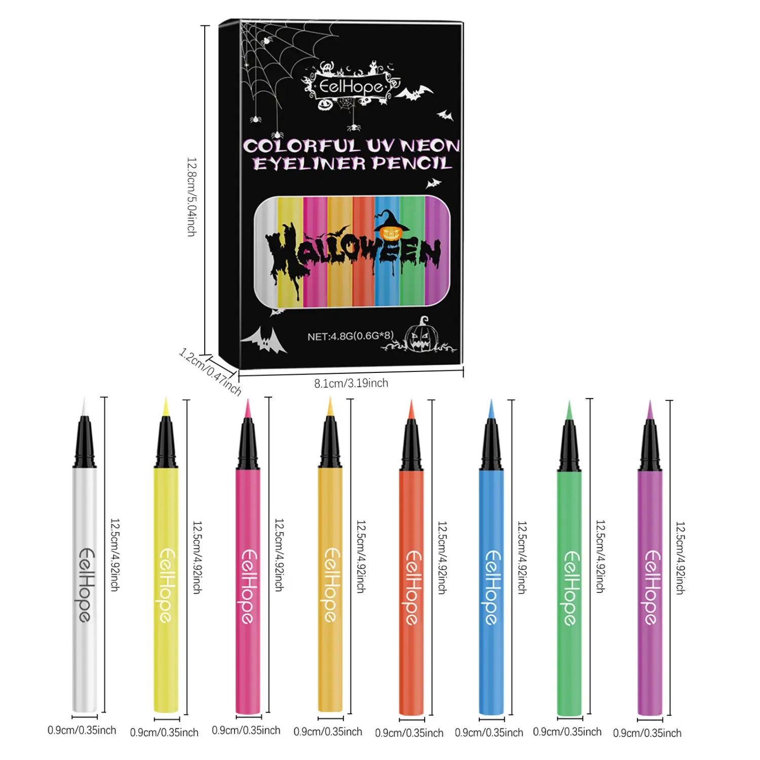 Halloween Neon Liquid Eyeliner with Moisturizing Glycerin and Vitamin E