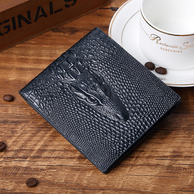 Men’s Fashionable Casual Crocodile Print Wallet - Crocodile Print Wallet for the Fashionably Brave