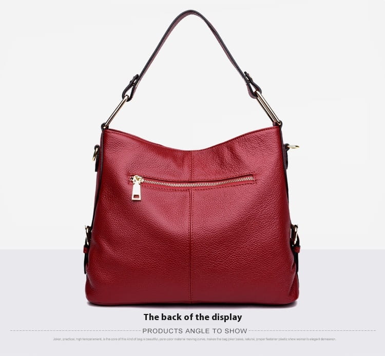 Oryginalna skórzana pionowa walizka średnia miękka torba z krową czarny taro