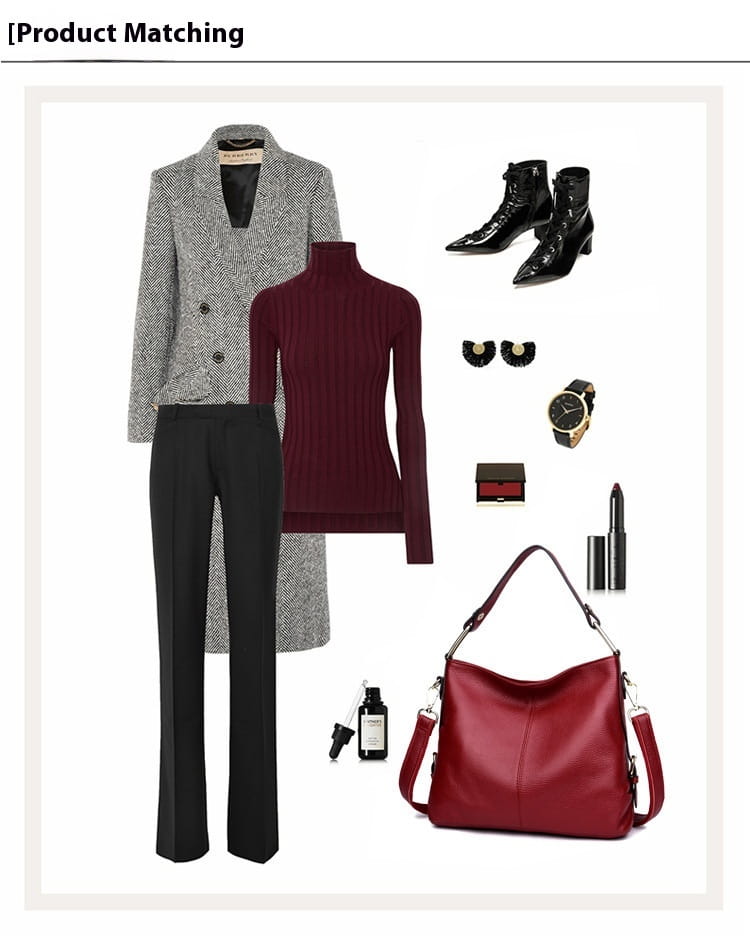 Oryginalna skórzana pionowa walizka średnia miękka torba z krową czarny taro